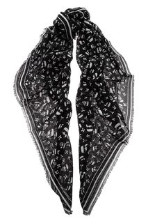 Черный платок с добавлением шелка Karl Lagerfeld