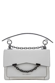 Маленькая кожаная сумка с металлическим декором Karl Lagerfeld