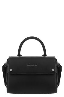 Маленькая кожаная сумка с откидным клапаном Karl Lagerfeld