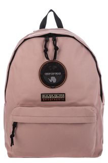 Розовый текстильный рюкзак с нашивками Napapijri
