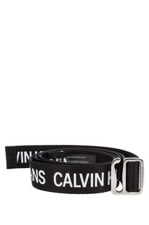 Текстильный ремень с логотипом бренда Calvin Klein Jeans