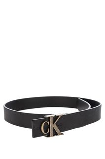 Кожаный ремень с фигурной пряжкой Calvin Klein Jeans