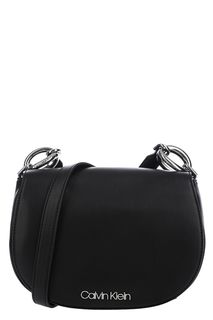 Маленькая черная сумка с откидным клапаном Calvin Klein Jeans