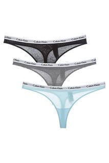 Комплект из трех хлопковых трусов-стрингов Calvin Klein