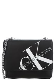 Черная сумка через плечо с двумя отделами Calvin Klein Jeans