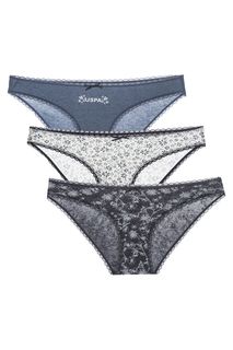 Комплект из трех трусов-слипов с кружевной отделкой U.S. Polo Assn Underwear