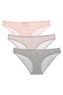 Комплект из трех трусов-слипов с отделкой кружевом U.S. Polo Assn Underwear