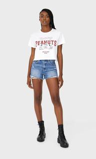 Stradivarius Футболка С Принтом «Снупи» Женская Коллекция Белый S