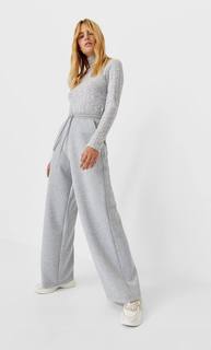 Stradivarius Футболка С Высоким Воротником Женская Коллекция Пестро-Серый L