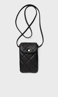 Stradivarius Стеганая Сумка Для Смартфона, С Плечевым Ремнем Женская Коллекция Черный 103