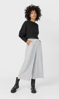 Stradivarius Футболка Объемного Кроя Женская Коллекция Черный M