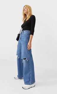 Stradivarius Свитер С Подплечниками Женская Коллекция Черный M