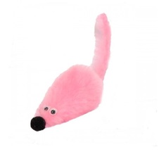 Игрушка для кошек Gosi Мышь с мятой, розовый мех с хвостом из розового меха