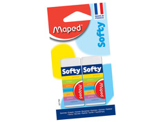 Ластик MAPED SOFTY 2 штуки, набор, мягкие, блистер