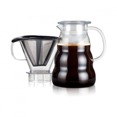 Кофейник пуровер Bodum Melior со съемной воронкой-дриппером, 1 л, черный
