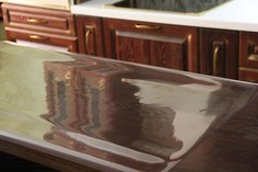 Скатерть Домовой Прошка ПВХ 0,7 мм, размер 160х48 Гибкое стекло