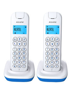 Домашний телефон ALCATEL E132 DUO WHITE/BLUE