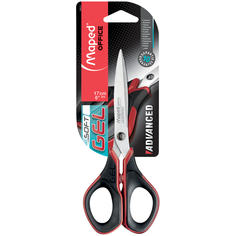 Ножницы "Advanced Gel", 170 мм, черно-красные Maped