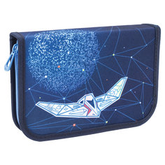 Пенал Tiger Family Travel In Space с наполнением, 1 отделение, 23 предмета, 20х14х4 см