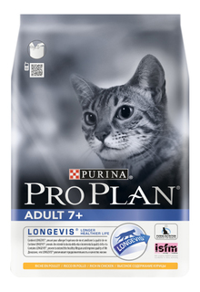 Сухой корм для кошек PRO PLAN Adult 7+, для пожилых, курица, 0,4кг