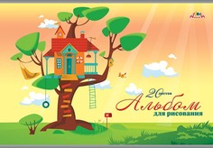 Альбом для рисования на скрепке, 20 листов, А4, "Игровой домик" Апплика