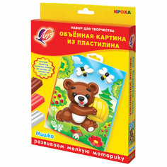 Картина из пластилина ЛУЧ Мишка, 6 цветов