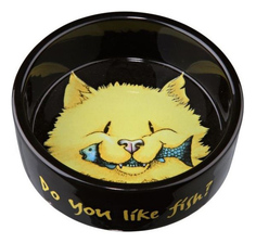 Одинарная миска для кошек TRIXIE, керамика, коричневый, 0.3 л