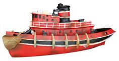 Грот для аквариума TRIXIE Tug Boat Буксир, полиэфирная смола, 15х17х22 см