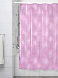 Шторка для ванной 180x200 см, розовый в горох LUCKY 8476 S000040