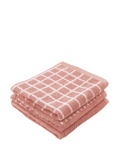 Набор махровых полотенец (3 шт) 40x60 см, коралловый LUCKY 8326 D100040