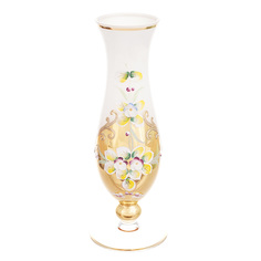 Ваза для цветов Bohemia Лепка синяя 30см