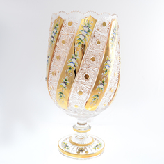 Ваза золото Bohemia Max Crystal 38 см