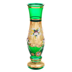 Ваза для цветов Bohemia Лепка зелёная 20см