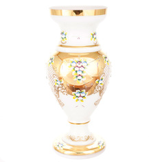 Ваза для цветов Bohemia Лепка белая 50см