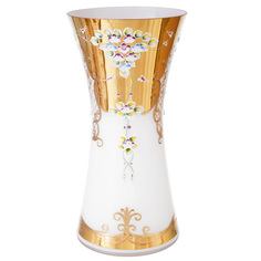 Ваза для цветов Bohemia Лепка белая 40см