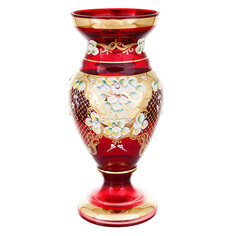 Ваза для цветов Bohemia Лепка гранат 35см