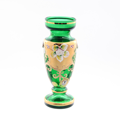 Ваза для цветов Bohemia Лепка зелёная 16см