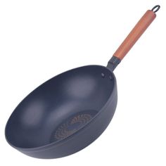 Сковорода-вок Lara "Азия" LR01-65-32 d32х9,6см деревянная ручка, индукционное дно
