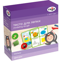 Игровой набор теста для лепки с карточкой Гамма "Фигуры", 5 цветов Gamma