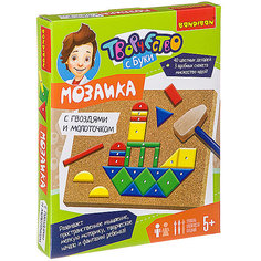 Набор для творчества Bondibon "Мозаика с гвоздями и молоточком"