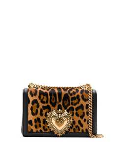Dolce & Gabbana сумка на плечо Devotion с леопардовым принтом