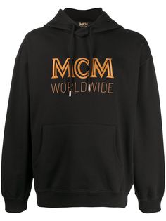 MCM худи с кулиской и вышитым логотипом