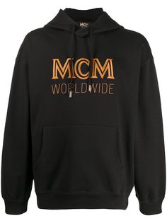 MCM худи с кулиской и вышитым логотипом