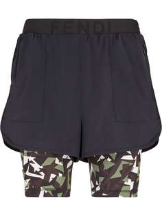 Fendi шорты с камуфляжным принтом Bag Bugs
