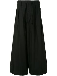 Yohji Yamamoto расклешенные брюки широкого кроя