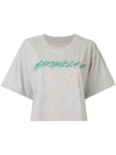 MM6 Maison Margiela укороченная футболка с логотипом