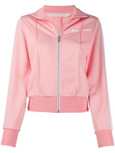 Palm Angels FITTED TRACK JACKET PINK WHITE