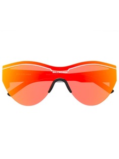 Balenciaga Eyewear светоотражающие солнцезащитные очки в круглой оправе