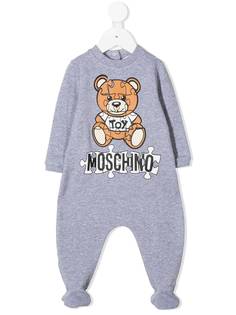 Moschino Kids комбинезон для новорожденного с логотипом