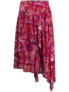 IRO юбка миди Arun с цветочным принтом